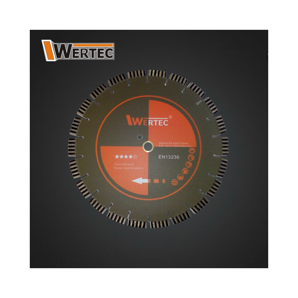 Tarcza diamentowa 300x25,40x15mm WERTEC